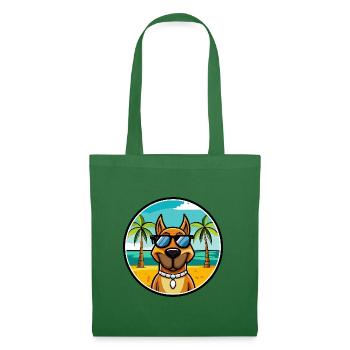 Serbischer Windhund Rasse Cartoon Sonnenbrille Strand - Stoffbeutel - Fichte - Vorne