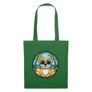 Seskar phoque chien race dessin animé lunettes de soleil plage - Sac en tissu - vert sapin - Devant