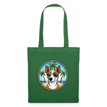 Glatte Foxterrier Hunderasse Cartoon Sonnenbrille - Stoffbeutel - Fichte - Vorne