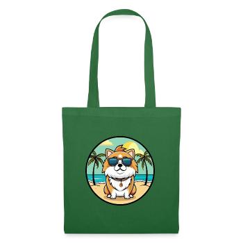 Japanese Chin Dog Breed Cartoon Sunglasses Beach - Tote Bag - evergreen - Front