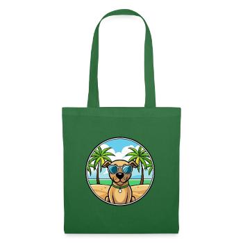 Black Mouth Cur Dog Breed Cartoon Sunglasses Beach - Tote Bag - evergreen - Front