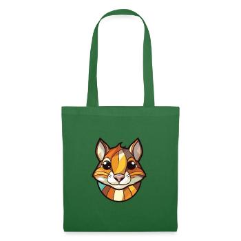 Chipmunk bunte Aquarell-Tierillustration - Stoffbeutel - Fichte - Vorne