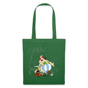 Asterix & Obelix Spaziergang Mit Idefix - Stoffbeutel - Fichte - Vorne