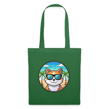 Verdünnte Kattunkatzenrasse Cartoon Sonnenbrille Strand - Stoffbeutel - Fichte - Vorne