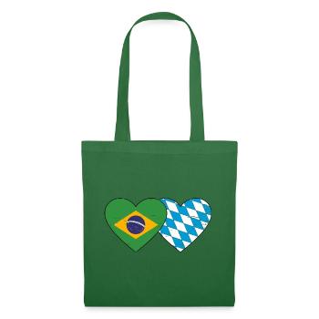 Brazil Bavaria Flag Heart used - Tote Bag - evergreen - Front