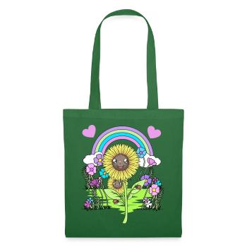 Sonnenblume Sonnenblumen Blume Blumen - Stoffbeutel - Fichte - Vorne
