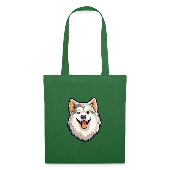 Hokkaido Hunderasse Cartoon Kawaii Illustration - Stoffbeutel - Fichte - Vorne