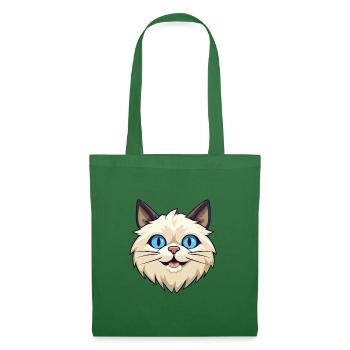 Birma Heilige Katze Karikatur Aquarell Illustration - Stoffbeutel - Fichte - Vorne