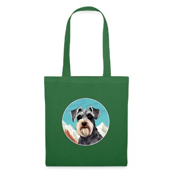 Mittelschnauzer Hunderasse Cartoon Kawaii Watercolo - Stoffbeutel - Fichte - Vorne