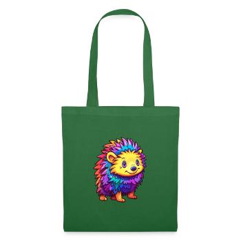 Igel Buntes Aquarell Cartoon Kawaii Tier - Stoffbeutel - Fichte - Vorne