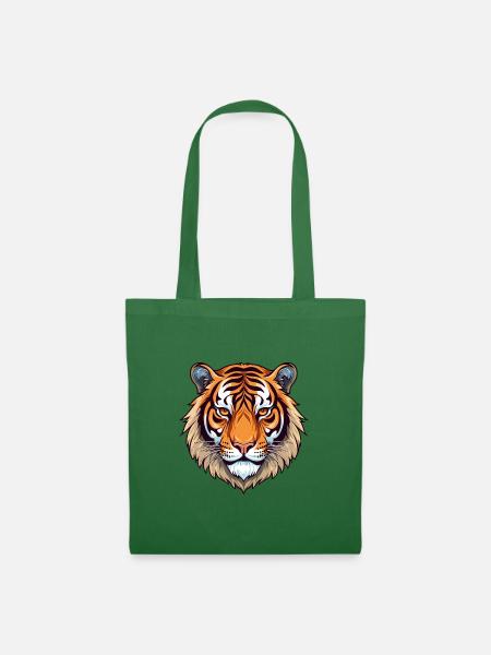 Tiger Buntes Aquarell Cartoon Kawaii Tier - Stoffbeutel - Fichte