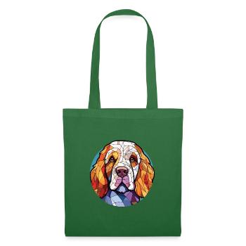 Clumber Spaniel Hunderasse Aquarell Illustration - Stoffbeutel - Fichte - Vorne