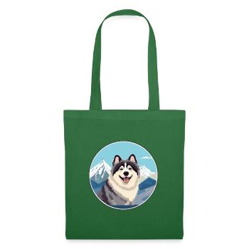 Hokkaido Hunderasse Karikatur Kawaii Aquarell - Stoffbeutel - Fichte - Vorne