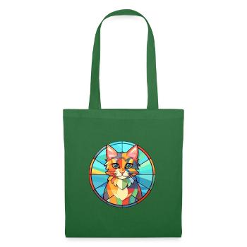 Katze Buntes Glas Bunte Karikatur Kawaii Tier - Stoffbeutel - Fichte - Vorne