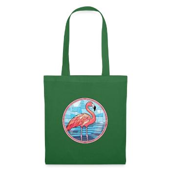Flamingo bunte Aquarell-Tierillustration - Stoffbeutel - Fichte - Vorne