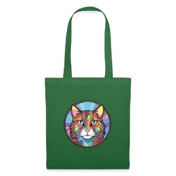 Hauskatze buntes Aquarell Haustier Illustration - Stoffbeutel - Fichte - Vorne