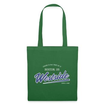 Westside Boston Retro Schriftzug - Stoffbeutel - Fichte - Vorne