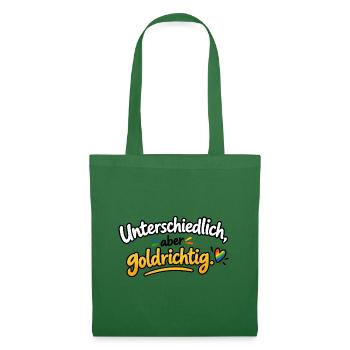 Unterschiedlich Goldrichtig - Stoffbeutel - Fichte - Vorne