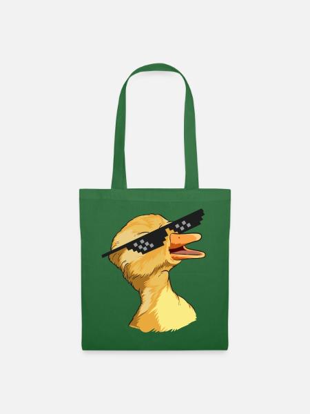 Quakende Meme-Ente mit Sonnenbrille - Stoffbeutel - Fichte