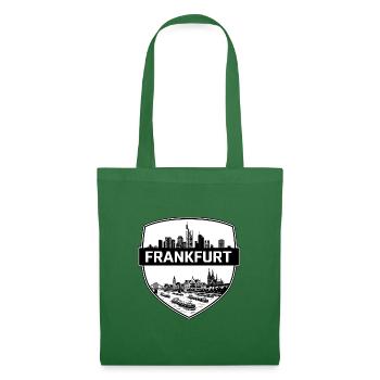 Frankfurt Deutschland Schild Wappen Skyline Romer Geschenk - Stoffbeutel - Fichte - Vorne