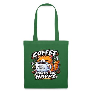 KATZE UND KAFFEE – ICH SPRECHE NICHT OHNE KAFFEE - Stoffbeutel - Fichte - Vorne