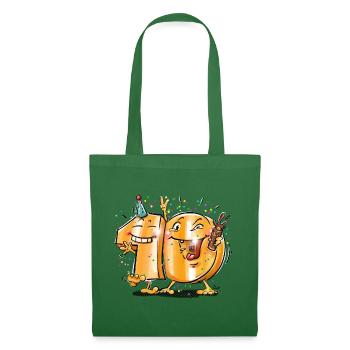 10. Geburtstag - Stoffbeutel - Fichte - Vorne