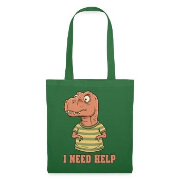 Lustiger T-Rex Short Arms Ich brauche Hilfe - Stoffbeutel - Fichte - Vorne