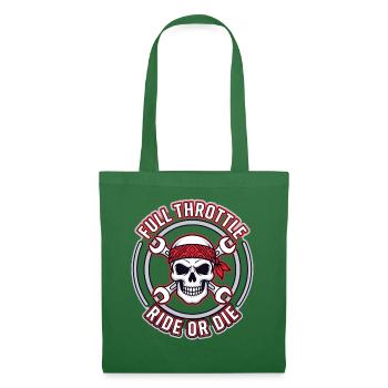 Full Throttle – Skull Biker Badge Ride or Die - Stoffbeutel - Fichte - Vorne