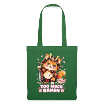 Zu Viel Ramen Lustige Samurai Katze Anime Kawaii - Stoffbeutel - Fichte - Vorne