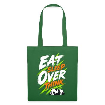 Schlafender Panda – Eat Sleep Over Think - Stoffbeutel - Fichte - Vorne