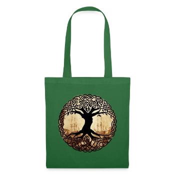 Celtic Irland Wikinger Keltisch Knoten Muster Baum - Stoffbeutel - Fichte - Vorne