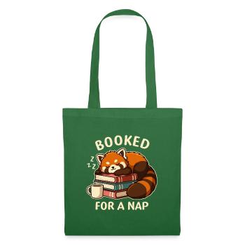 Für ein Nickerchen gebucht – Red Panda and Books - Stoffbeutel - Fichte - Vorne