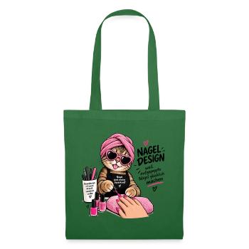 Nagel Design Katze Pink Glam - Stoffbeutel - Fichte - Vorne