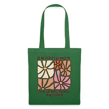 Dear Person Behind Me – Selbstliebe Retro Blumen - Stoffbeutel - Fichte - Vorne