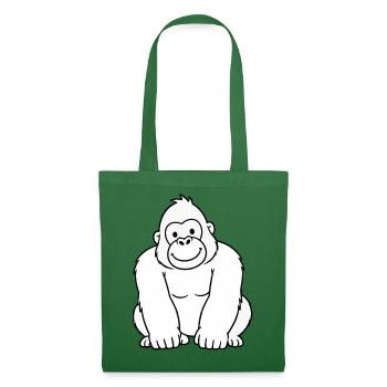 Gorilla Konturzeichnung - Stoffbeutel - Fichte - Vorne