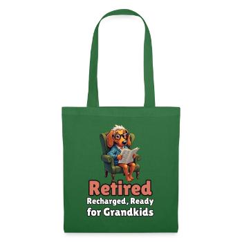 Retired, Recharged, Ready for Grandkids - Stoffbeutel - Fichte - Vorne