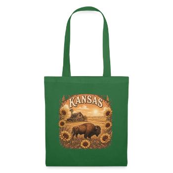 Kansas USA – American Midwest State Geschenk - Stoffbeutel - Fichte - Vorne