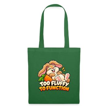 Zu flauschig, um zu funktionieren – Lustiger Hase - Stoffbeutel - Fichte - Vorne