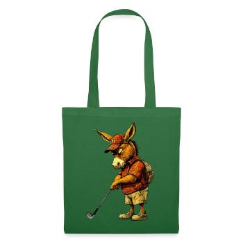 Esel Golfer / Golf Esel - Stoffbeutel - Fichte - Vorne