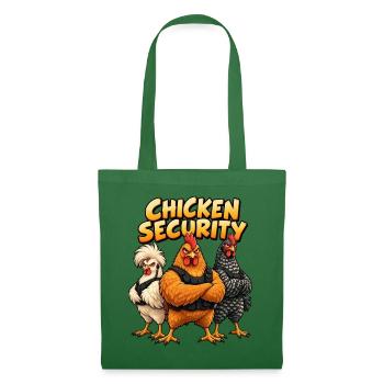 Hühner Security Team im Comicstil - Stoffbeutel - Fichte - Vorne