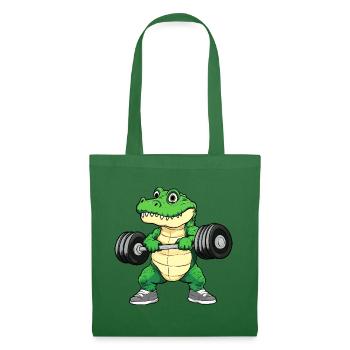 Krokodile Fitness / Trainer Krokodil - Stoffbeutel - Fichte - Vorne