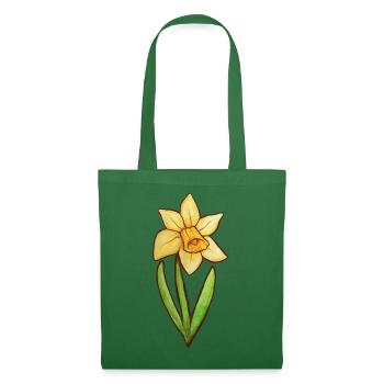 Narzissen-Aquarellblüte - Stoffbeutel - Fichte - Vorne