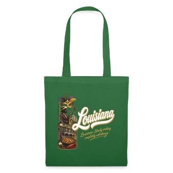 Louisiana Retro Vintage Pelican State Design - Stoffbeutel - Fichte - Vorne