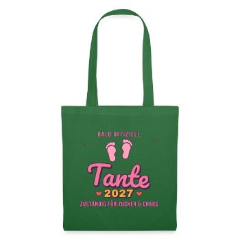 Tante 2027 – Zuständig für Zucker & Chaos - Stoffbeutel - Fichte - Vorne