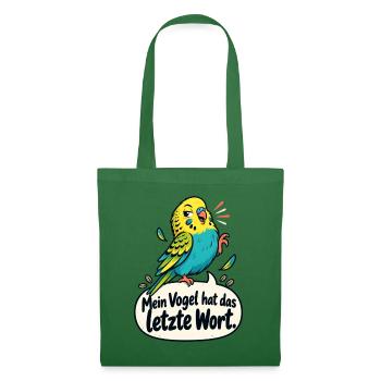 Papagei Wellensittich Vogelhalter Vogel Humor - Stoffbeutel - Fichte - Vorne