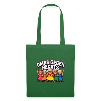 Omas Gegen Rechts Karikatur - Stoffbeutel - Fichte - Vorne