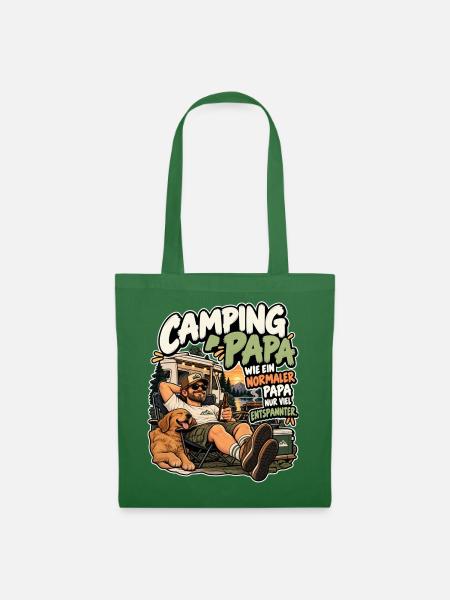 Camping Papa Entspannter Familienurlaub - Stoffbeutel - Fichte