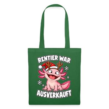 Rentier War Ausverkauft Axolotl - Stoffbeutel - Fichte - Vorne