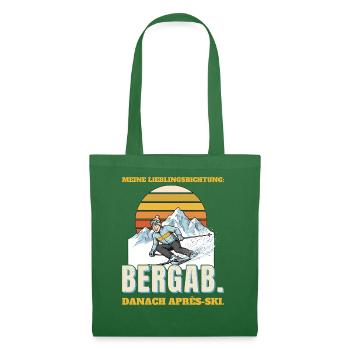 Meine Lieblingsrichtung: bergab - Stoffbeutel - Fichte - Vorne