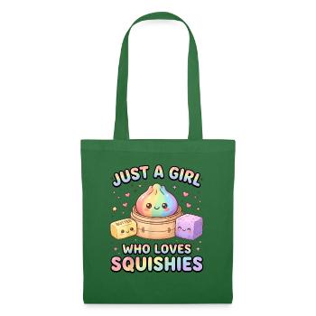 Mädchen liebt Squishies Regenbogen - Stoffbeutel - Fichte - Vorne